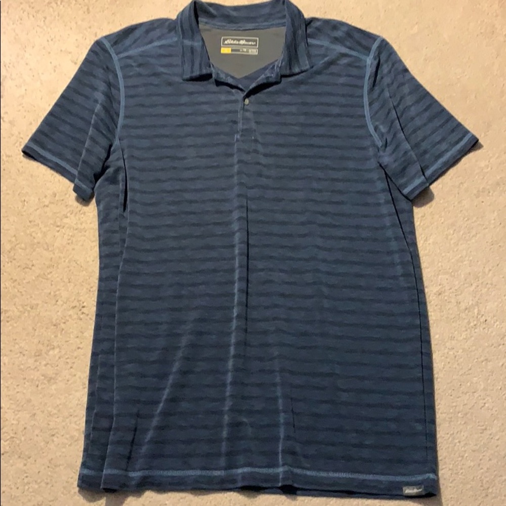 Eddie Bauer XL tall - blue cotton polo